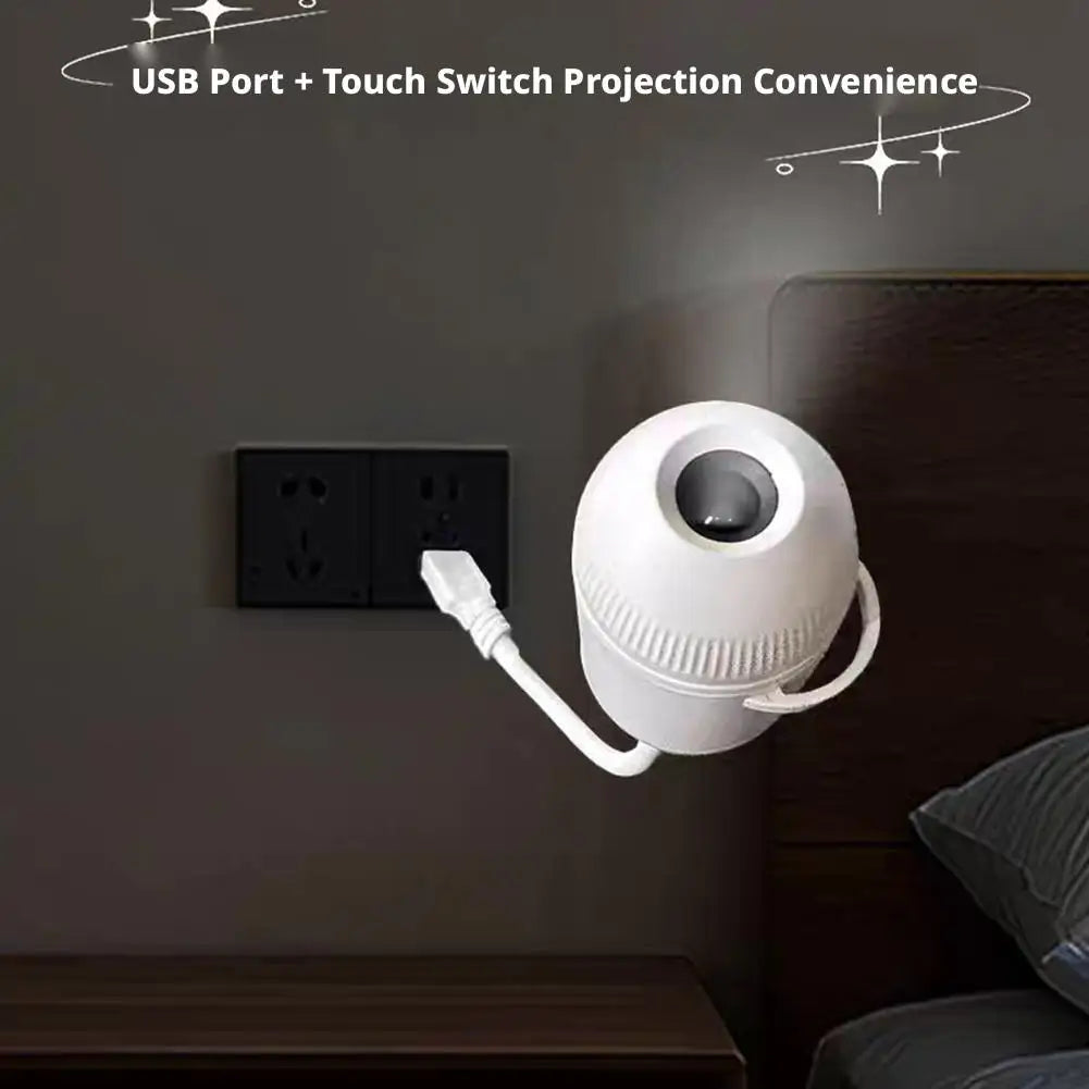 USB galaxy Projector Night Light 2-in-1 Mini Galaxy 360° Rotate LED Starry Sky Ambient Lamp For Party Home Saturn Decoration