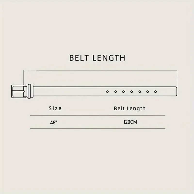 Men’s Textured Casual Belt with Metal Buckle