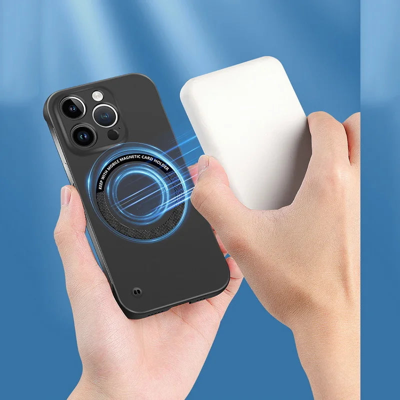 Slim Hard iPhone Case with Surface-Mounted Metal Ring
