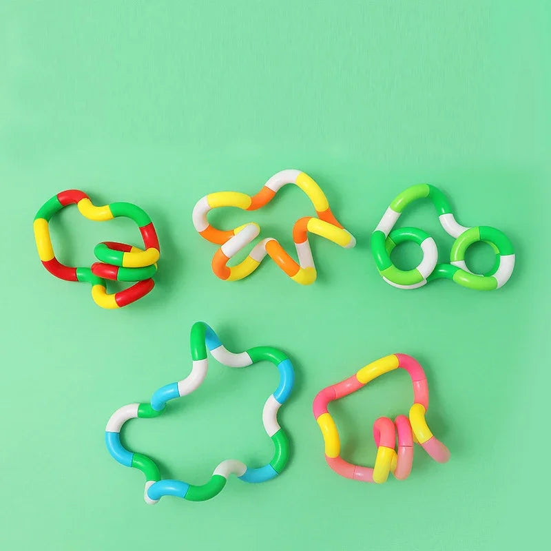 1/3/5Pcs Tangle Fidget Toy Twisting Sensory Hand-Eye Coordination Toy Anxiety Relief Finger Toy for Kid Adult Fine Motor Skills
