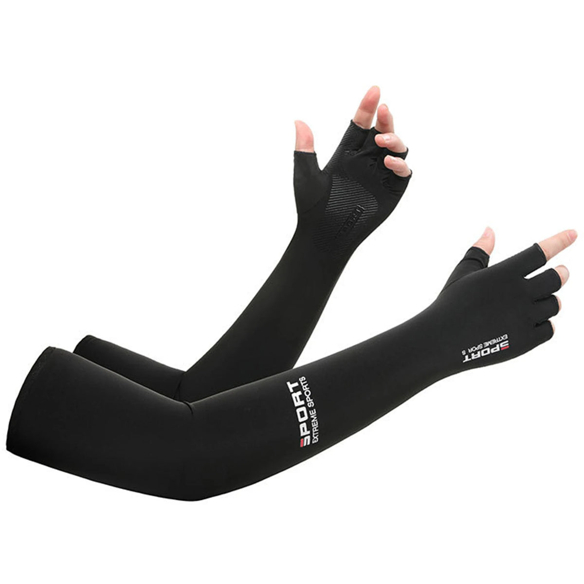 Cooling Arm Sleeves with Fingerless Hand Covers – 3 Colors