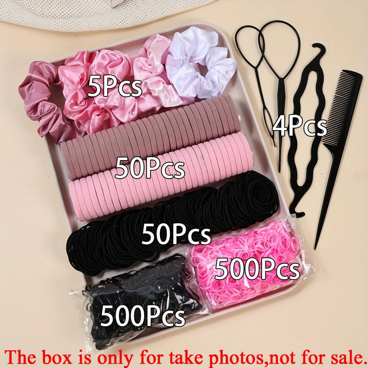 Hair Accessory Set – Scrunchies, Hair Ties & Styling Tools