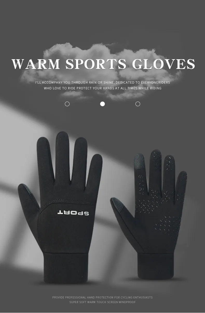 Full-Finger Sports Gloves with Textured Grip Palms
