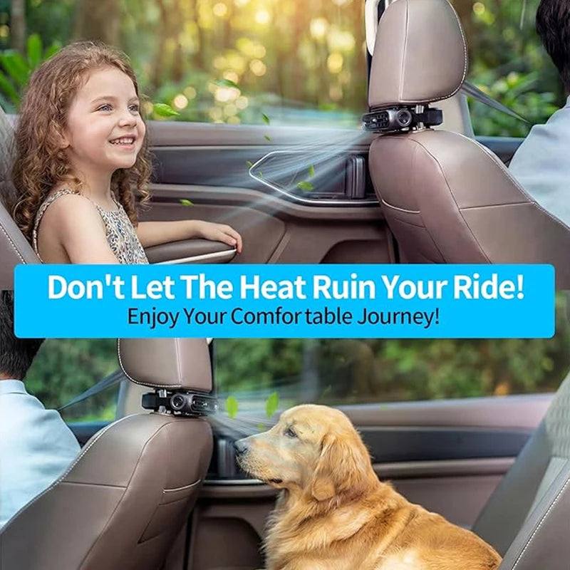 3-Speed Car Headrest Fan