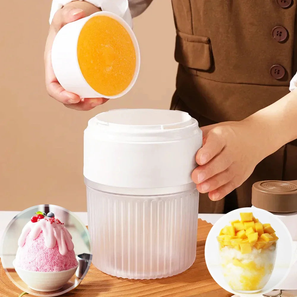 Manual Hand-Crank Ice Crusher – Portable Shaved Ice & Smoothie Maker, Non-Slip Base, Easy to Clean