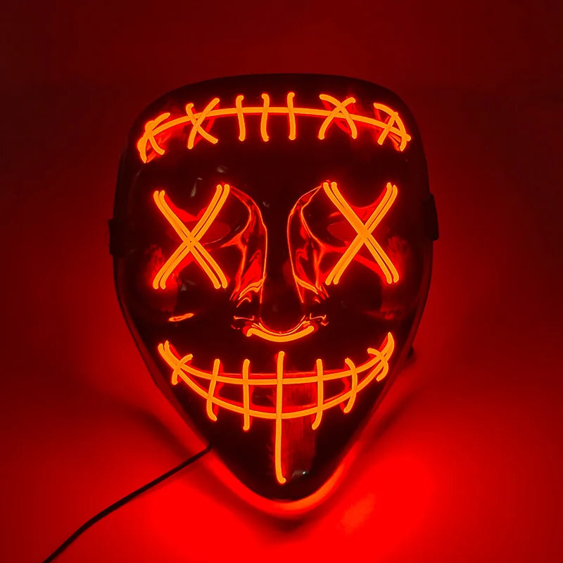 EL Light-Up Halloween Mask – 3 Lighting Modes