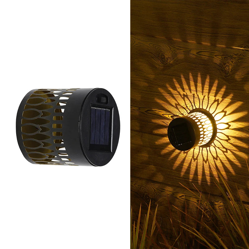Solar Mandala Fence Wall Lights Garden Decoration  Party Courtyard Decoration Solar Garden Light Garden Patio Walkway Decor