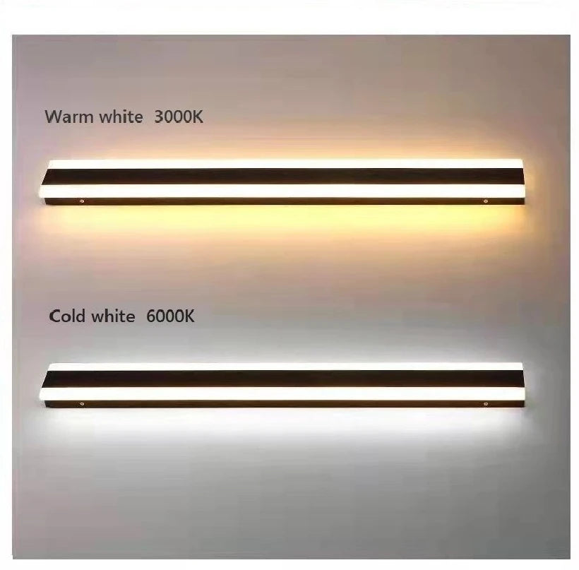 Modern Outdoor LED Wall Lamp – IP65 Waterproof, Dimmable, Multiple Sizes