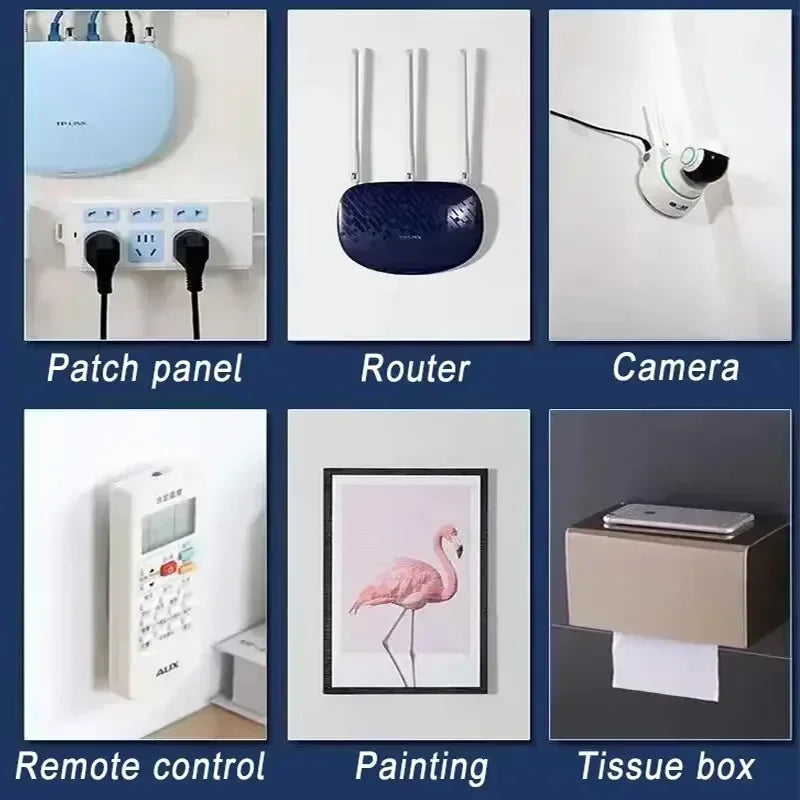 Clear Interlocking Adhesive Wall Mounts – 1–40 Pair Options