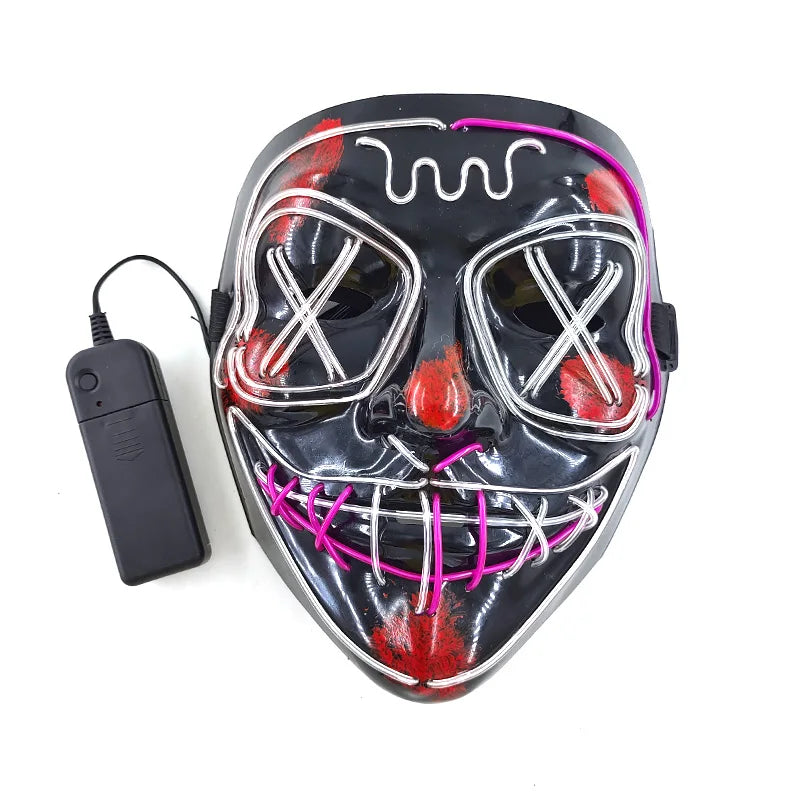 EL Light-Up Halloween Mask – 3 Lighting Modes
