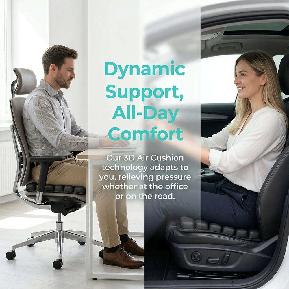 49-Cell Honeycomb Air Seat Cushion – Breathable Pressure Relief for Office, Home & Outdoor Use