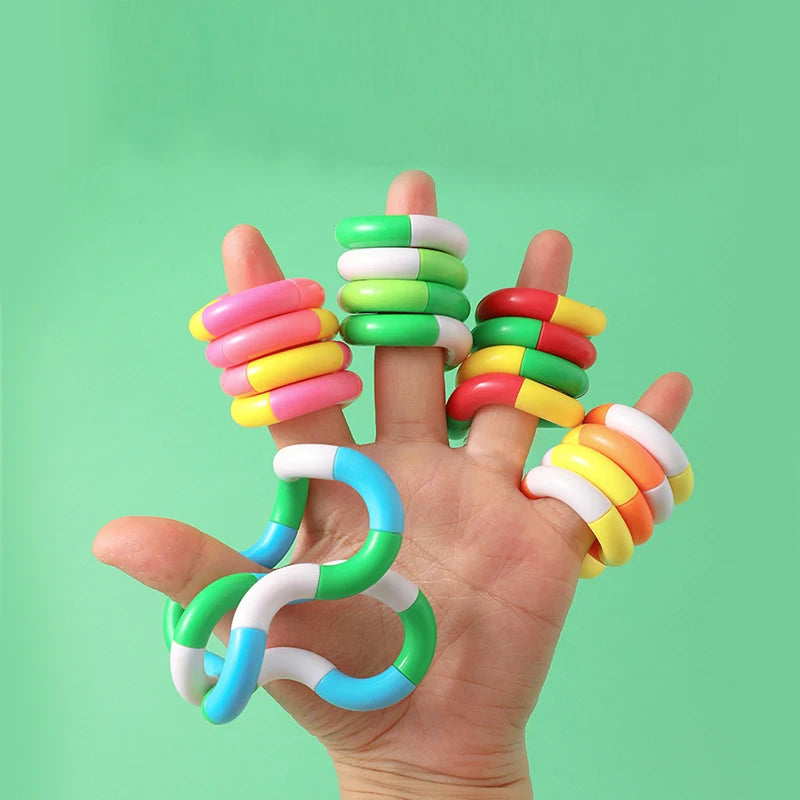 1/3/5Pcs Tangle Fidget Toy Twisting Sensory Hand-Eye Coordination Toy Anxiety Relief Finger Toy for Kid Adult Fine Motor Skills