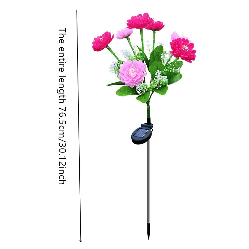 Solar Snow Lotus Flower Lawn Lamp – Outdoor Garden Light for Yard, Patio, Wedding & Mother’s Day Décor