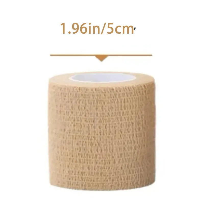 Self-Adhering Elastic Bandage Wrap – Beige, 5 yd Rolls