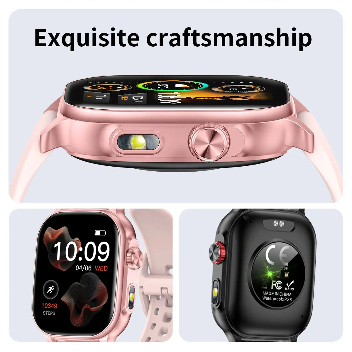 Bluetooth Calling Smartwatch with LED Flashlight