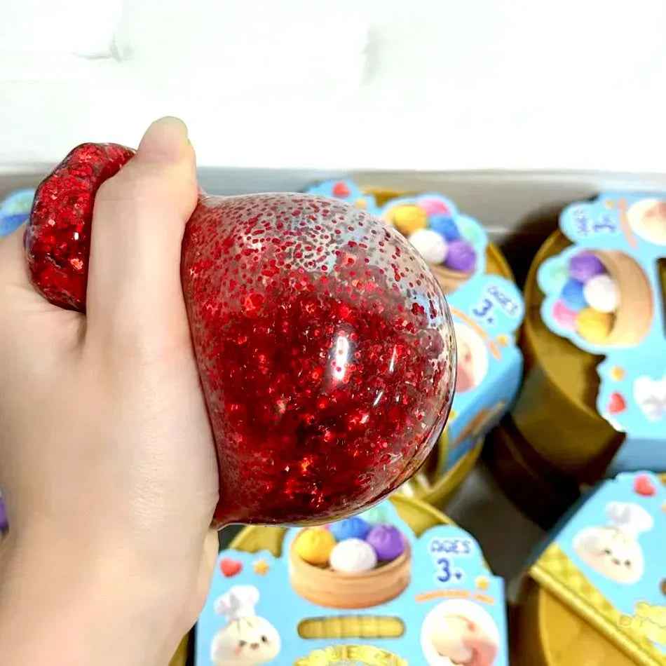 Dumpling Pressure Dumpling Squishies Cute Colorful Bun Toy Slow Rising Stress Relief Fidget Toy for Kids Adults Anti-Anxiety Toy
