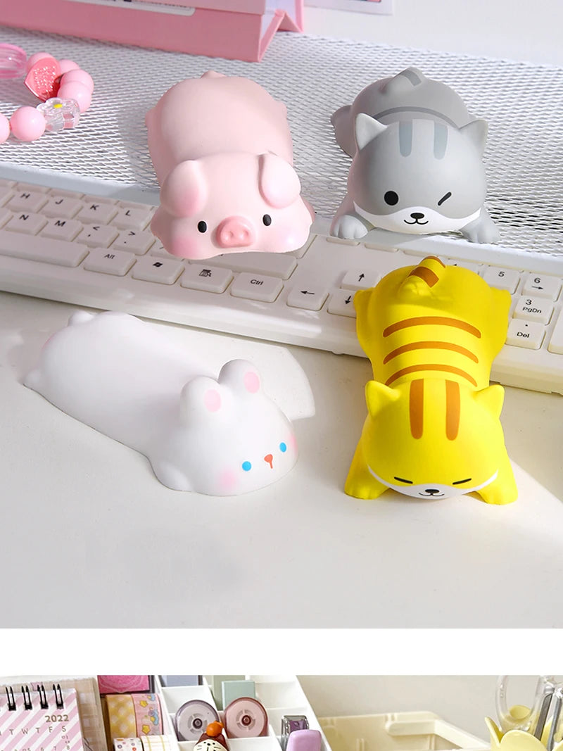 Animal-Shaped Desk Wrist Rest – Rabbit, Pig, Cat or Dog