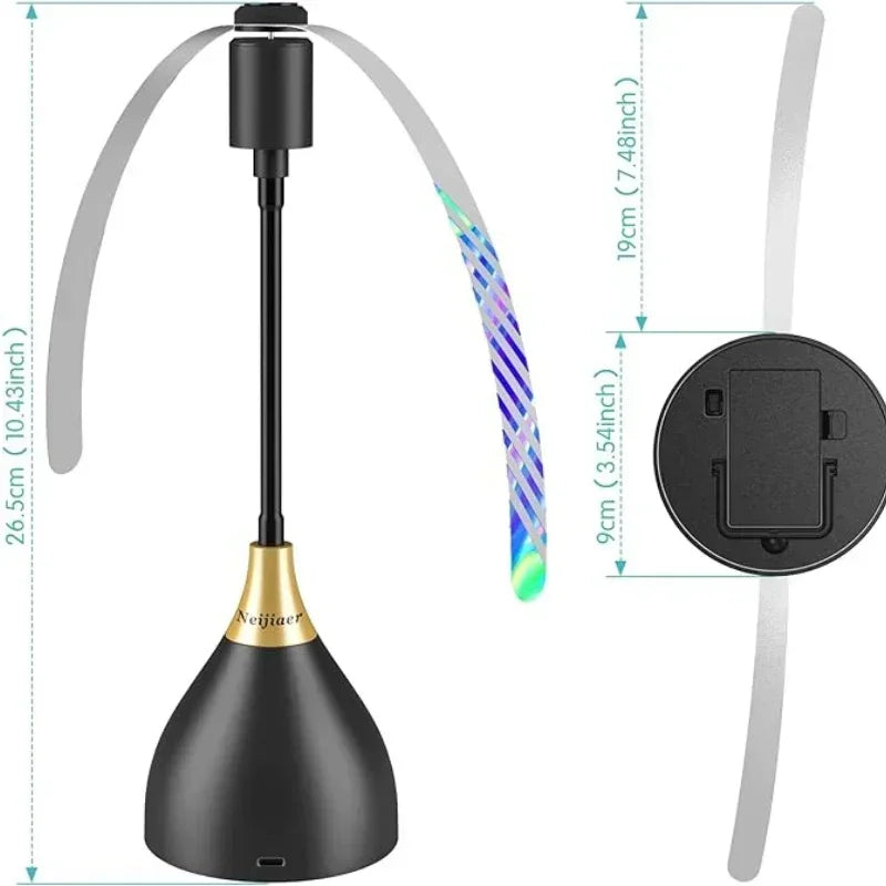 2/3pcs Fly Fans For Tables Effective Fly Repellent Fan Keeps Flies Away With Soft Blades USB  Picnic BBQ Party  Fly  Fans