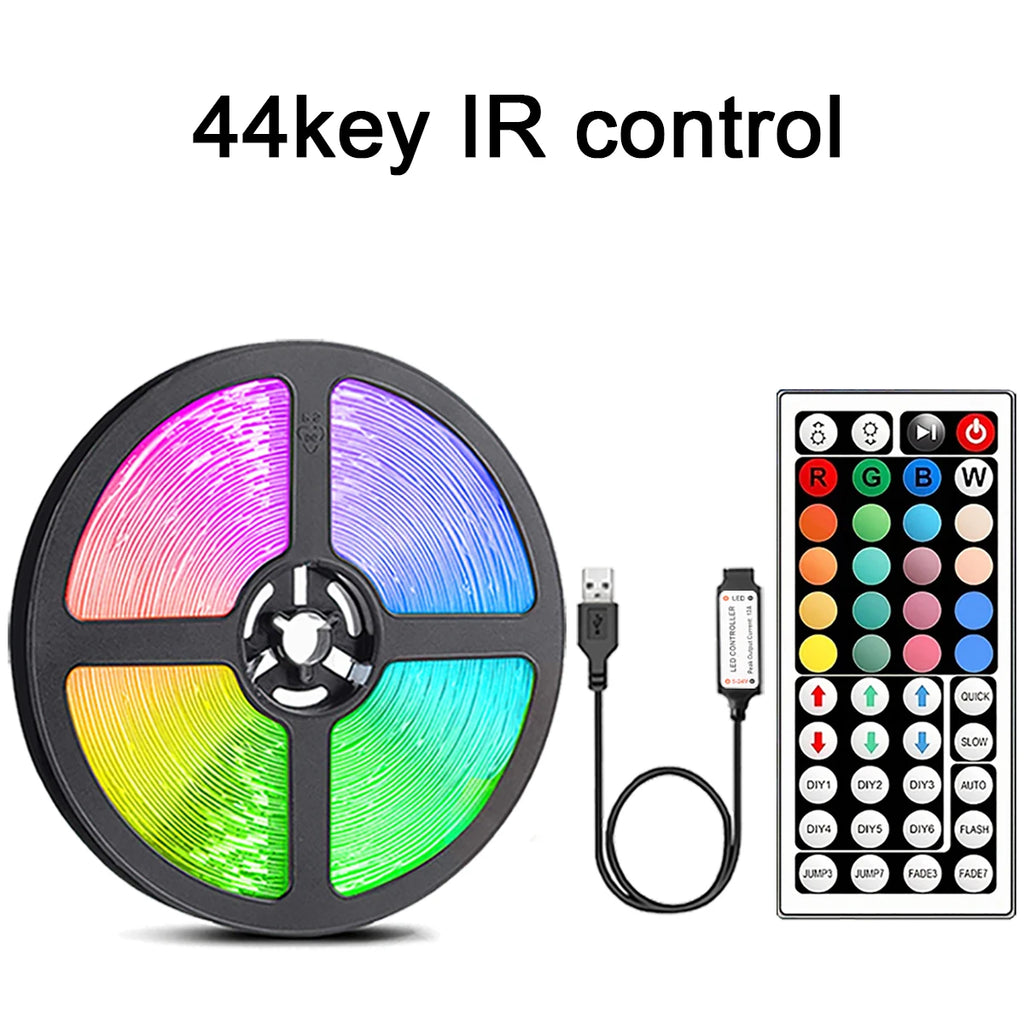 USB-Powered RGB LED Strip Lights with IR Remote