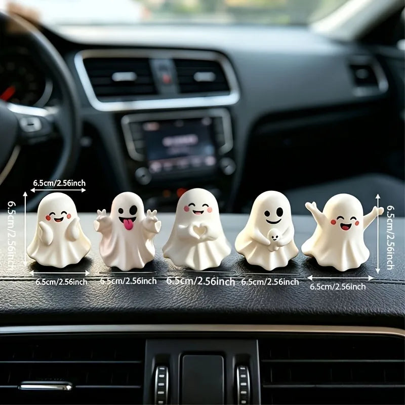 5-Piece Mini Halloween Ghost Figurine Set