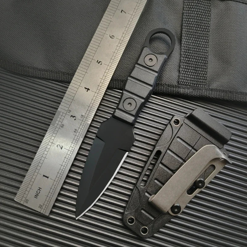Black Thorn EDC Survival Knife – 7cm Stainless Steel Blade with K Sheath