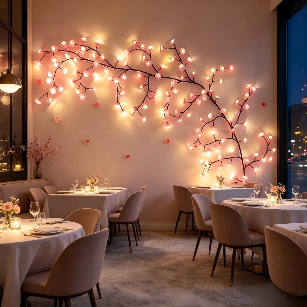 Cherry Blossom Branch Lights – Warm White, 72–144 LEDs