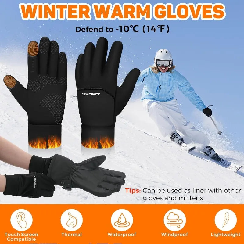 Unisex Winter Touchscreen Gloves – Black or Gray