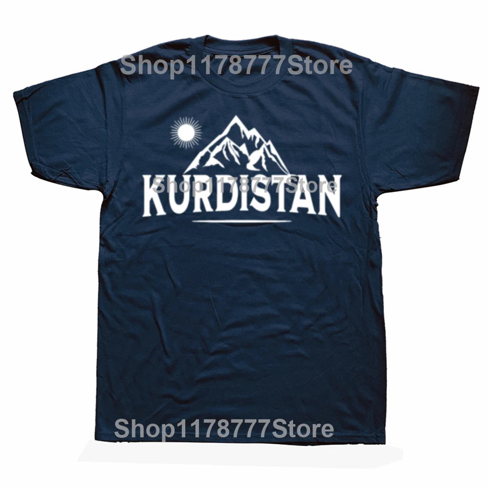 Funny Kurdistan Mountains Kurds Kurdish T Shirts Cotton Short Sleeve Birthday Gifts Mens Clothing Fashion Casual Loose T Shirt