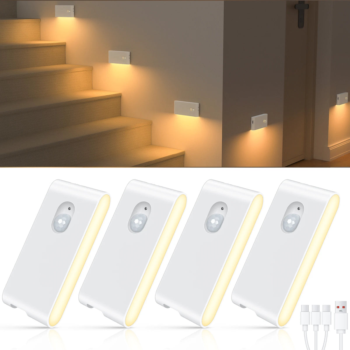 WILLED Rechargeable Motion Sensor Stair Lights