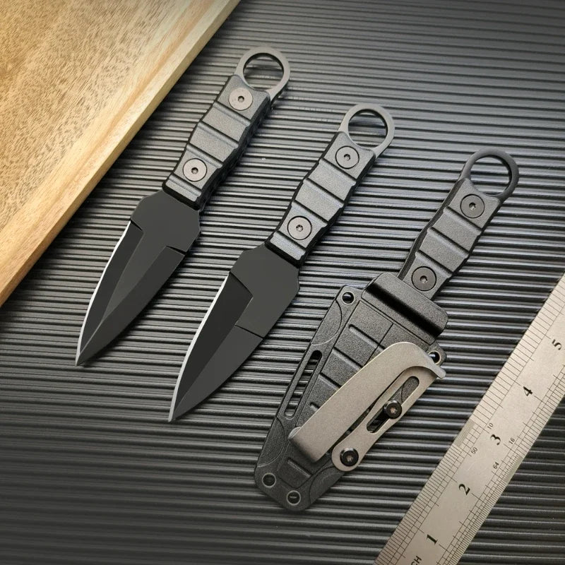Black Thorn EDC Survival Knife – 7cm Stainless Steel Blade with K Sheath