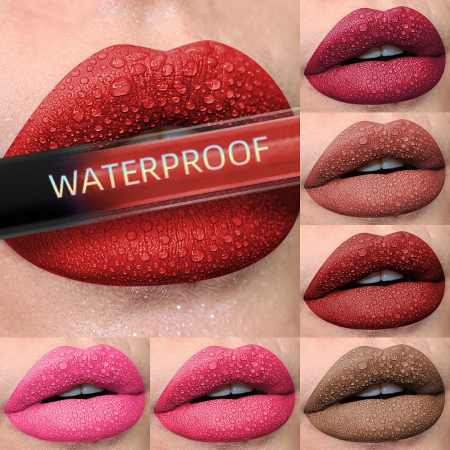 Matte Velvet Lip Gloss – Waterproof Long-Lasting Liquid Lipstick, 19 Shades, 2.7g