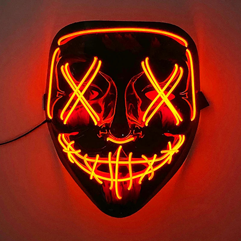EL Light-Up Halloween Mask – 3 Lighting Modes