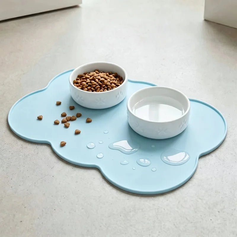 Silicone Pet Feeding Mat with Raised Edge