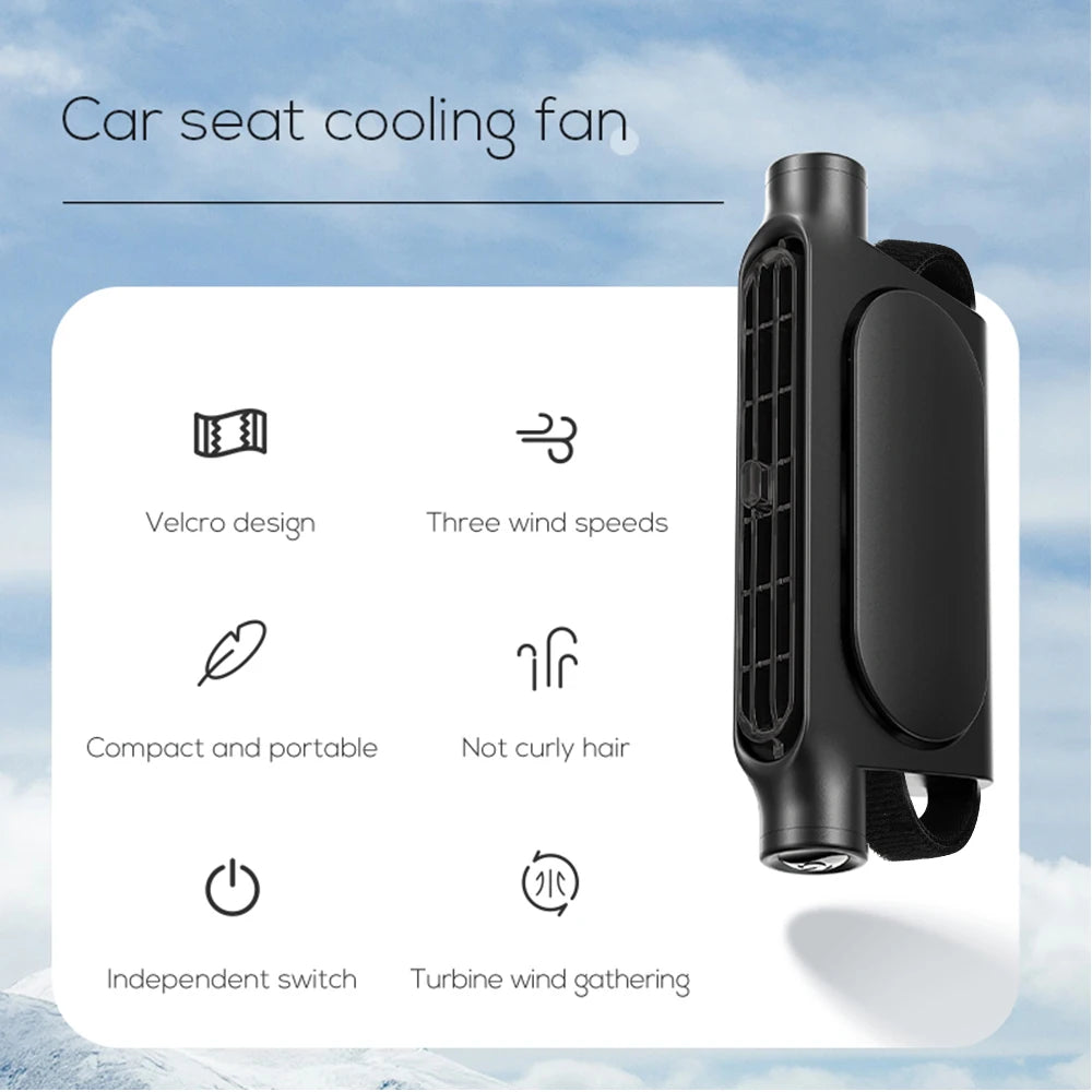 3-Speed Car Headrest Fan