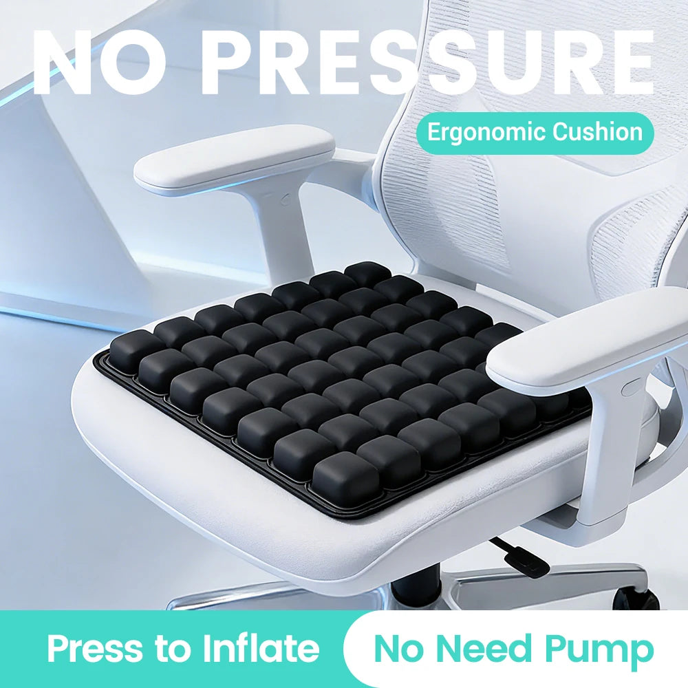49-Cell Honeycomb Air Seat Cushion – Breathable Pressure Relief for Office, Home & Outdoor Use