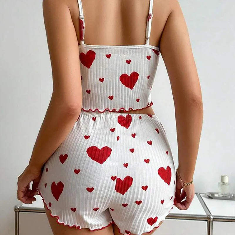 Women’s Spaghetti-Strap Pajamas with Shorts