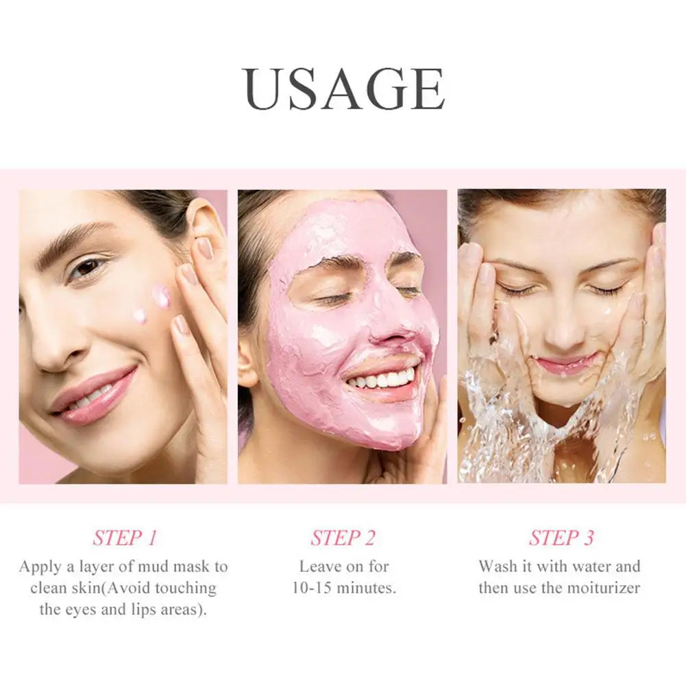 Sakura Clay Mud Face Mask – 12pc Set, Brightening, Deep Cleansing & Hydrating, All Skin Types