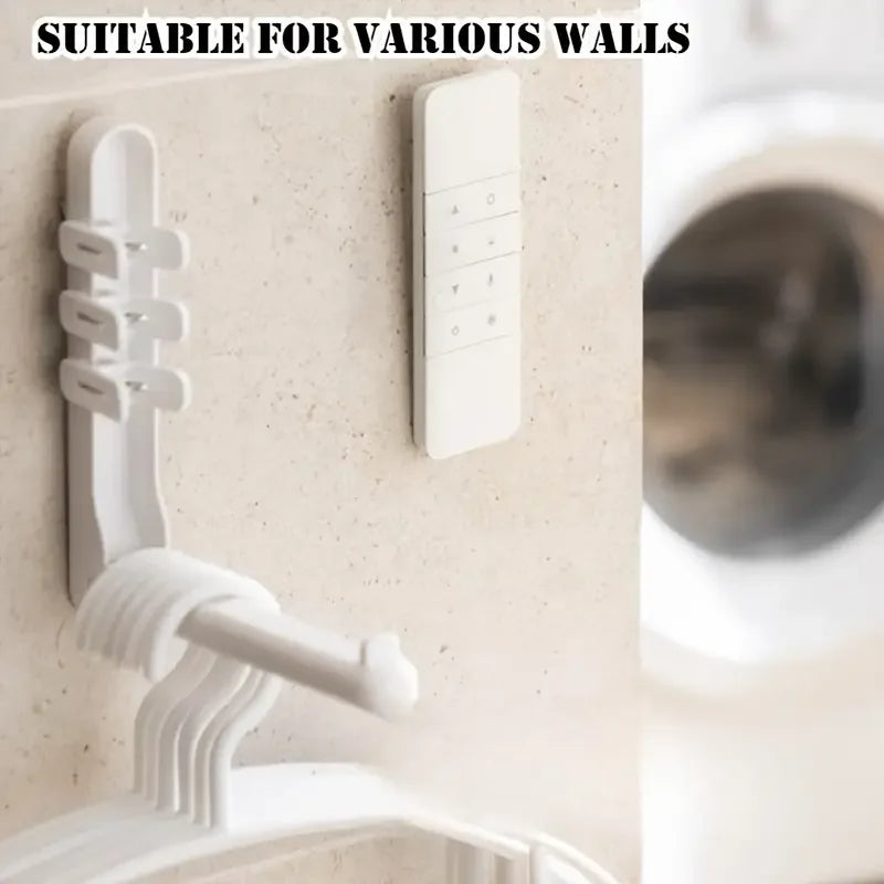 No-Drill Magnetic Remote Holders – White