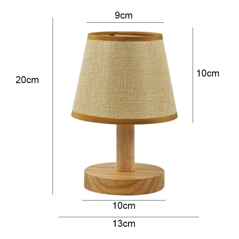 LED Desk Lights Japanese Style Interior Lighting Fixture Living Bedroom Room Bedside Night Desktop Decoration Retro Table Lamp