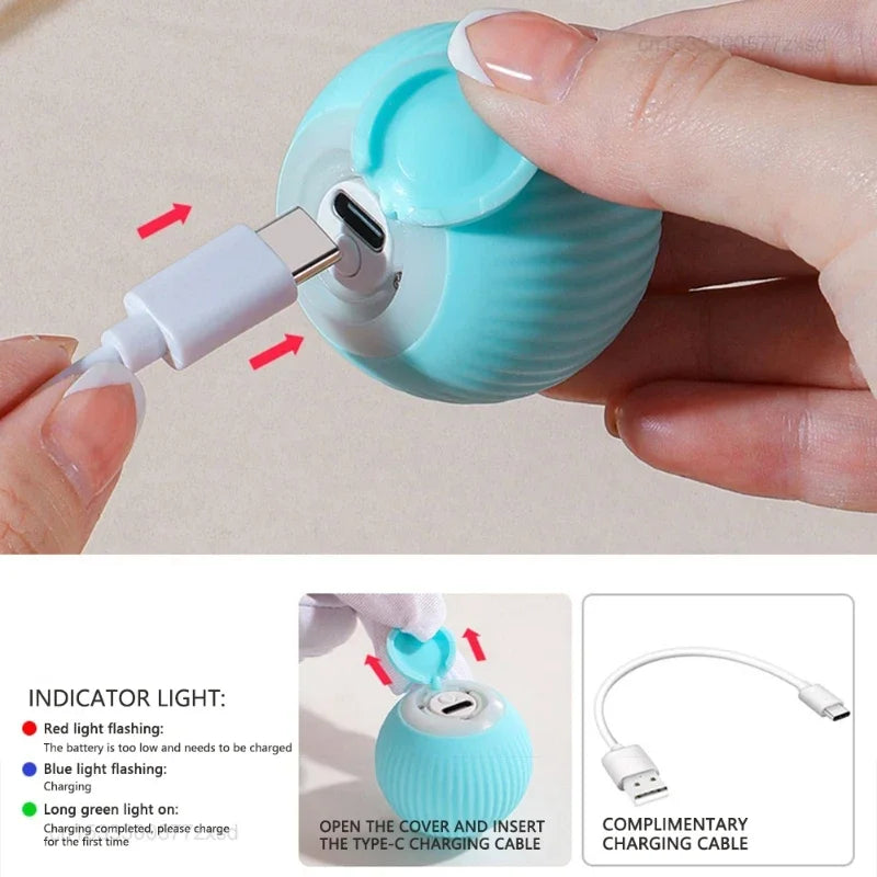 Rechargeable Rolling Cat Toy Ball