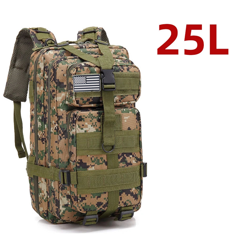 Tactical Backpack with MOLLE Webbing – 25L or 50L