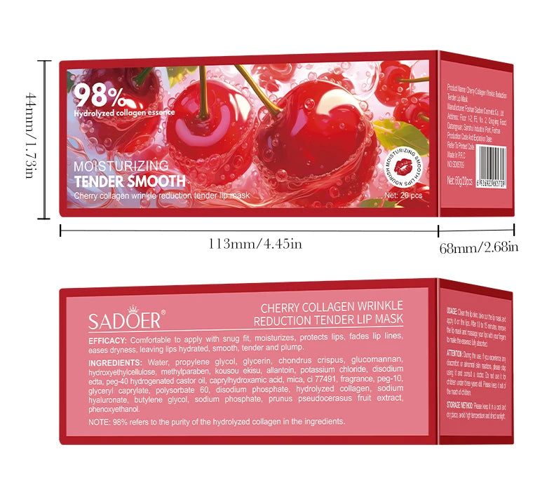 SADOER Moisturizing Lip Masks – 20 Count