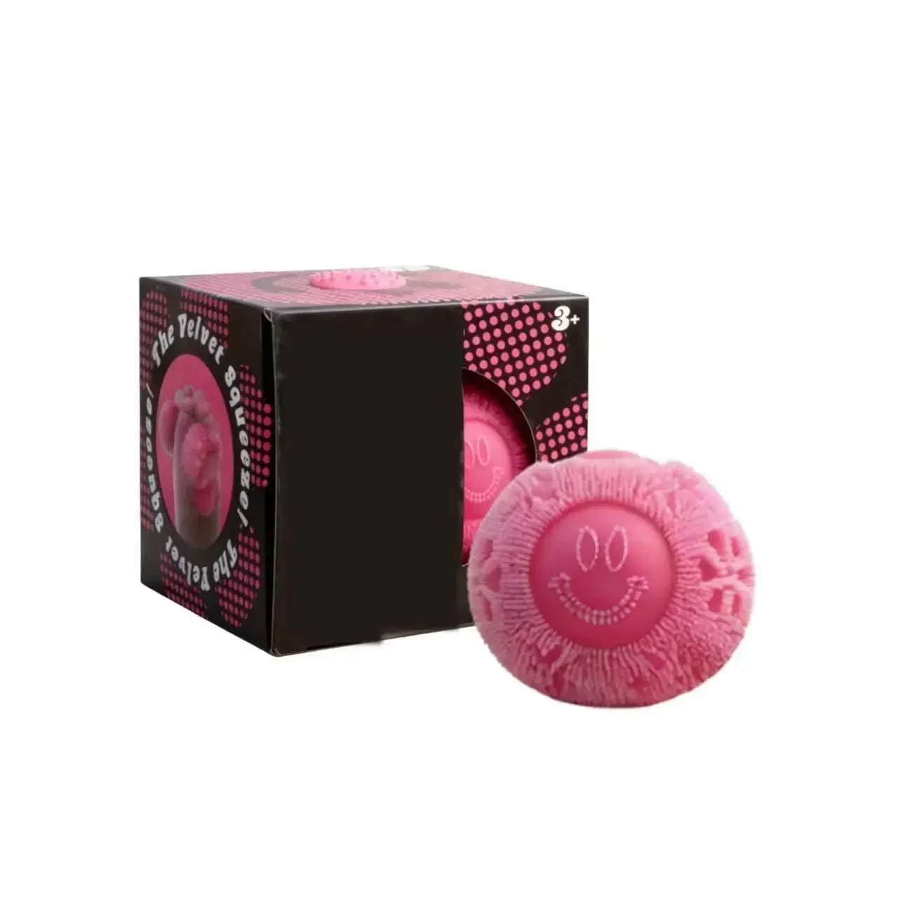 1pc Flower Portable Hairball Creative Fluff Toy Face Soft Decompression Office Pinch
