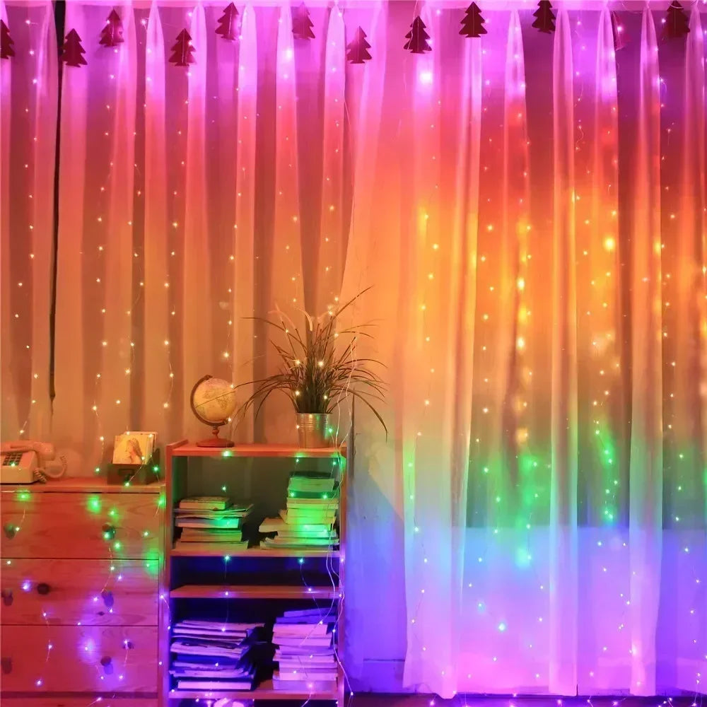 USB LED Curtain Lights with Remote – 3 Sizes