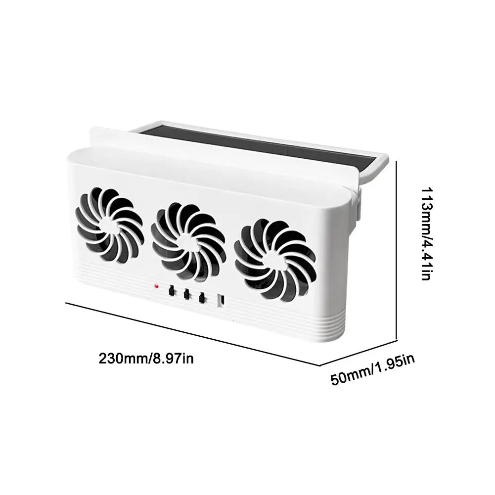 Solar-Assisted Car Window Ventilation Fan