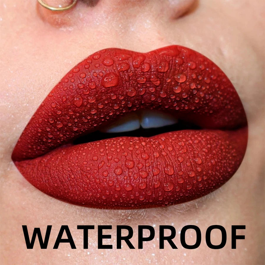 Matte Velvet Lip Gloss – Waterproof Long-Lasting Liquid Lipstick, 19 Shades, 2.7g