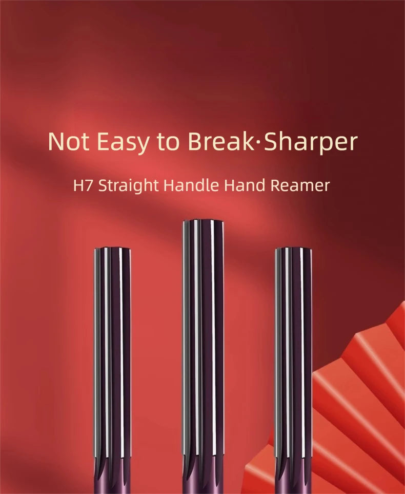 H7 Hand Reamer – Precision Alloy Steel, 3–20 mm