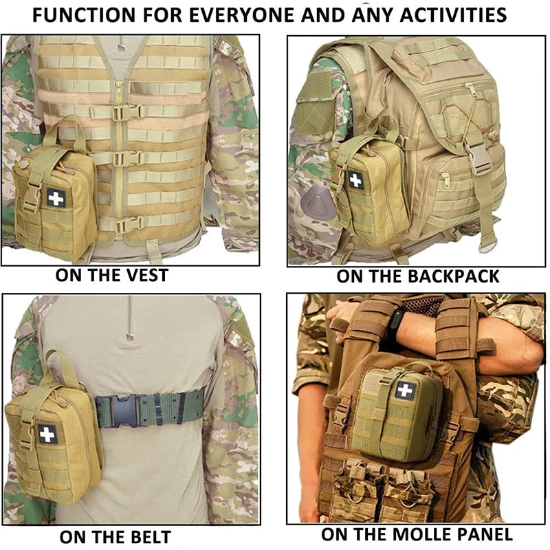 Tactical Molle First Aid Pouch – EDC Waist Pack for Hunting, Camping & Outdoor Use