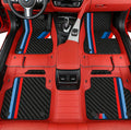 Sport-Stripe Car Floor Mats – 4-Piece Set