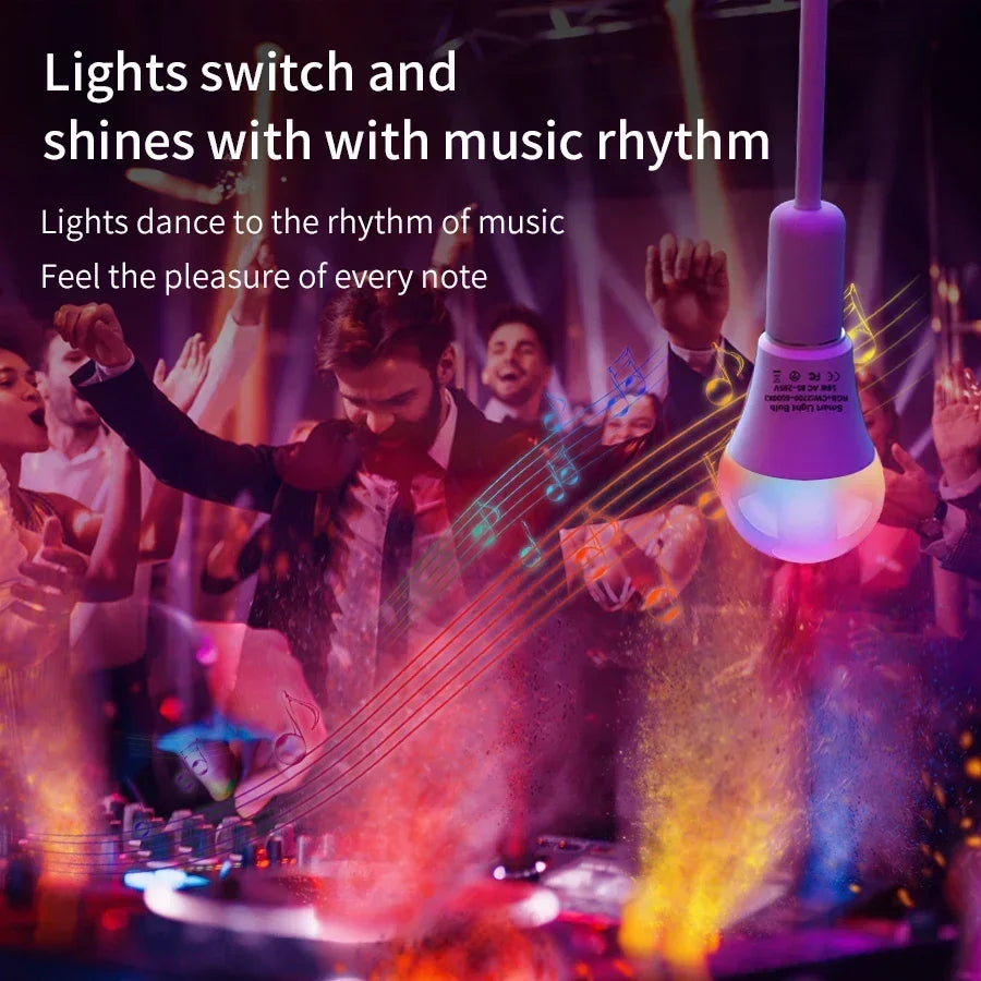 Tuya RGB LED Light Bulbs Smart WiFi E27 Smart Lamp 220V 110V 10W 15W 20W  Lamp Smart Life APP Google Assisatnt Voice Control